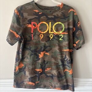 Polo Ralph Lauren BOYS Camo POLO 1992 Graphic T-shirt sz XL 18-20